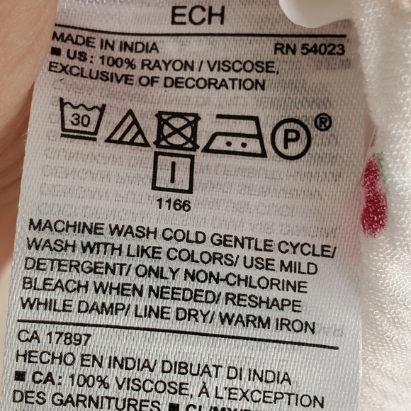 Old Navy Peasant Boho Long Sleeve Cream Paisly Floral V Neck Crochet XS - Picture 6 of 7